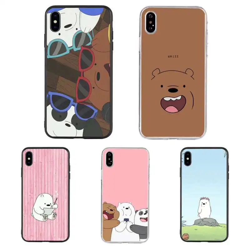 

korean style brands custom print phone case we bare bears for iphone 6,6s,7,7 plus,8 ,8 plus,x,xr,xs,xs max,11 pro,11 pro max