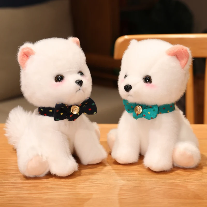 

Cute Simulation Pomeranian Puppy Dog Plush Toy Soft Stuffed Animal Doll Kawaii Dogs Doll for Kids Girls