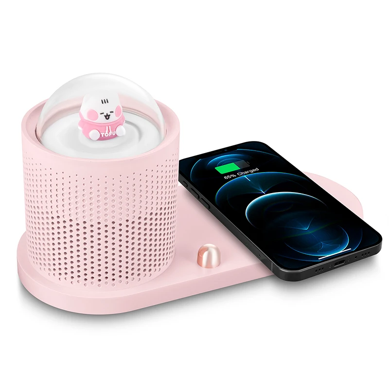 

Desk Lamp Wireless Charger Three In One Function Wireless Charger Best Gift Charger, White, pink