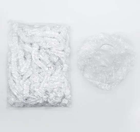 
disposable waterproof cap effectively waterproof multipurpose more bigger more thicker disposable shower cap 100pcs/Bag 