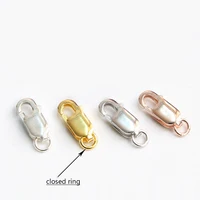 

Wholesale accessories 925 sterling silver lobster clasp connector for jewelry making with two closed rings