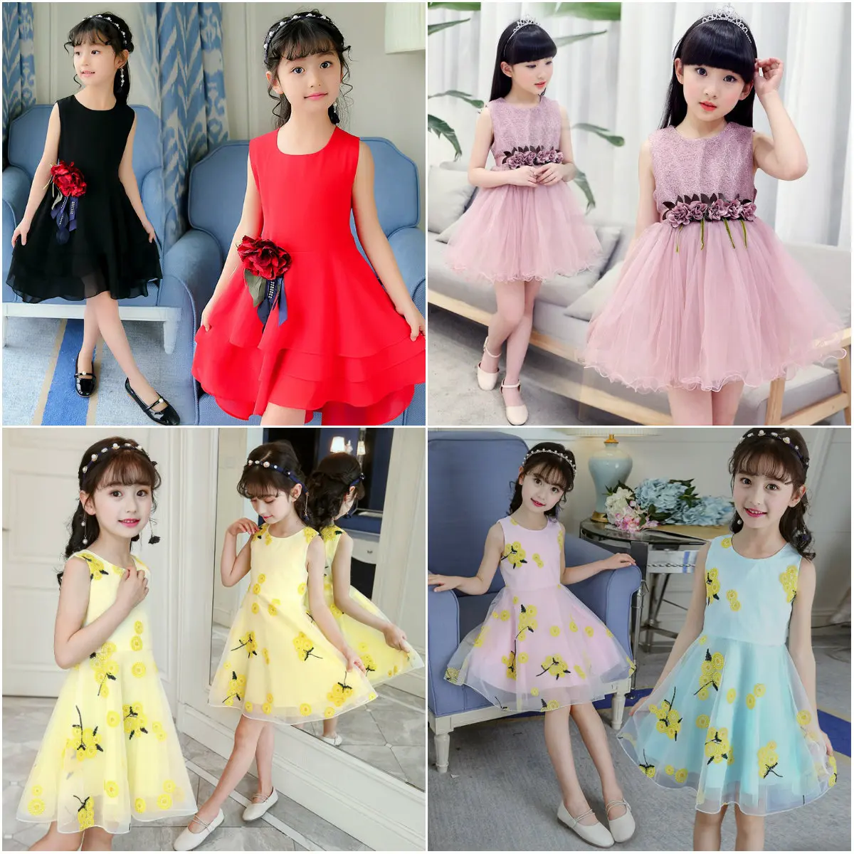 

Fashion customization and comfort children clothes kids girls' dresses