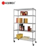 Top Sale 5 Tiers Chrome Wire Rack,Metal Household Good Garage Shelf