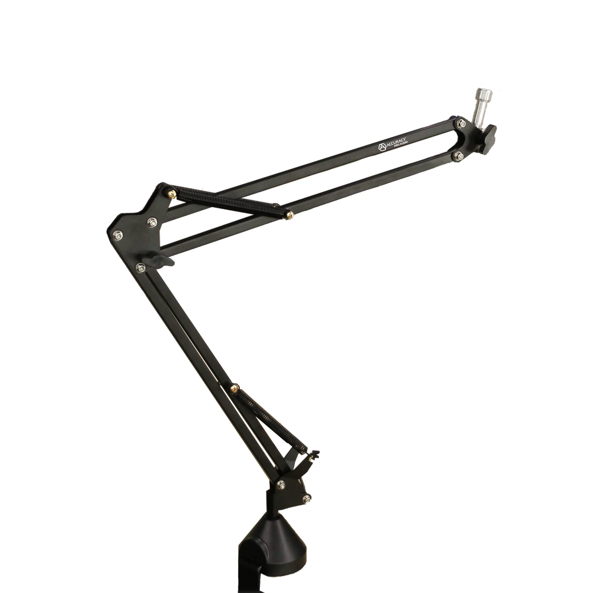 

Accuracy Pro Audio MS128 Professional cantilever scaffold Mic boom arm with metal adapter microphone arm stand, Black