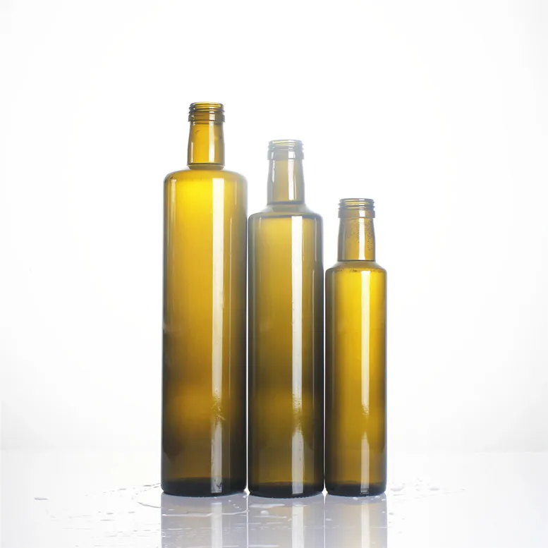 

Stocked 100ml 250ml 375ml 500ml 750ml 1000 ml empty antique green brown round clear square marasca olive oil glass bottles