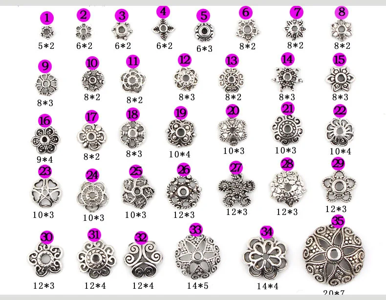 

Wholesale Custom Tibetan Silver Beads Diy Jewelry Accessories Spacer Charms, Zine