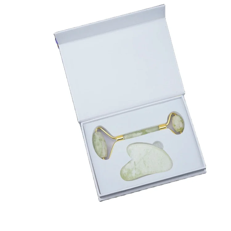 

Advanced Jade roller GuaSha Set for Facial Anti-wrinkle Jade Roller GuaSha tools anti-wrinkle, Green