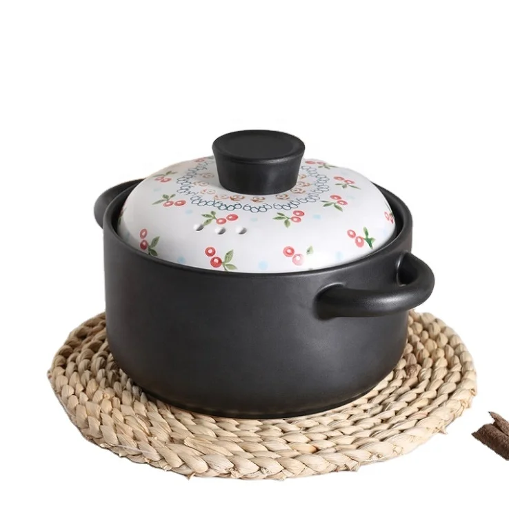 

Hot sale Round Shape Casserole Dish Cooker Pot Nutrition Healthy Soup Pot Ceramic