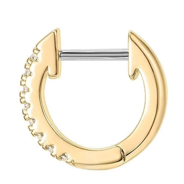 

14K Gold Plated Cubic Zirconia Cuff Earrings Huggie Stud earrings stainless steel earrings for party