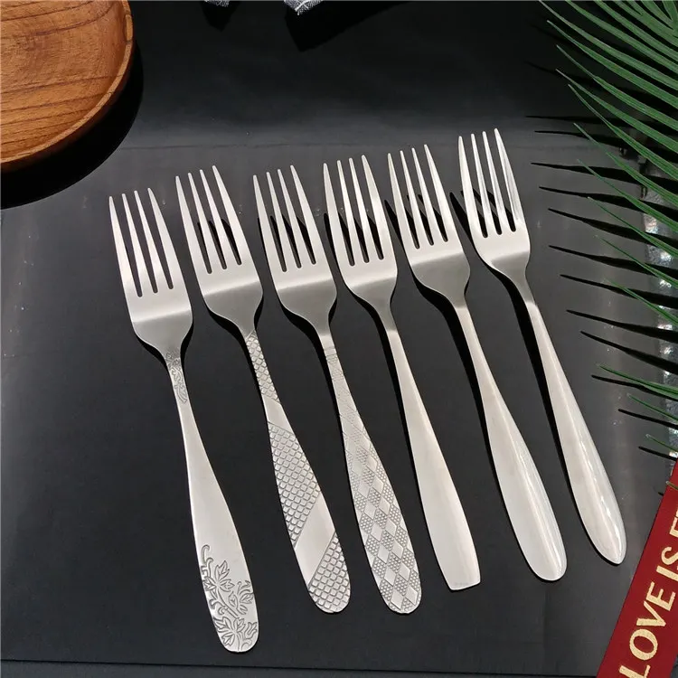 

Dropship Hot sale stainless steel silver cutlery forks tableware