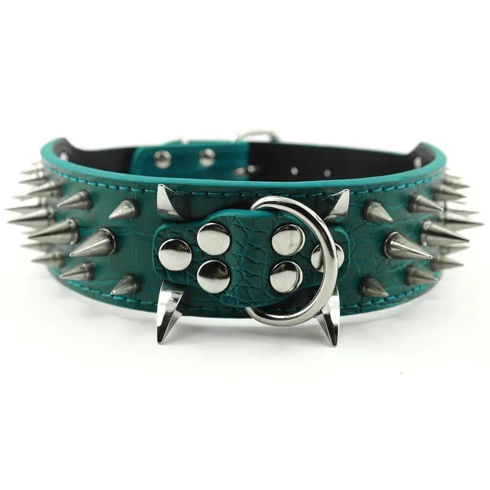 

Famous Hot Selling Pet Collars Custom New Design Dog Spiked Collar Small Large Leather Dog Collar, Customized color