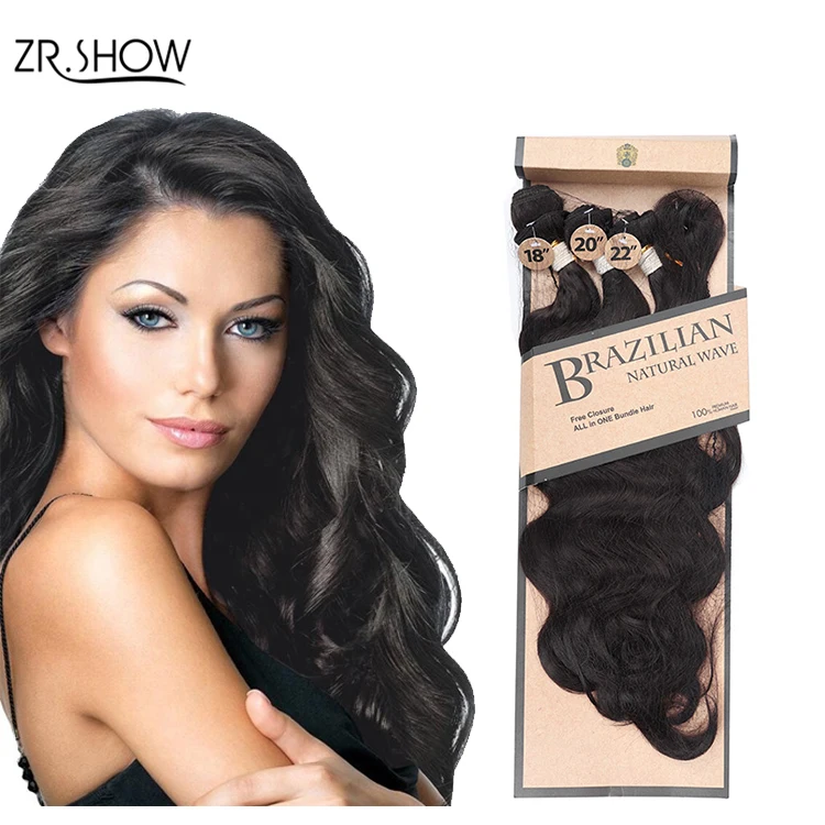 

High Quantity One Pack Full Head Synthetic Body Wave Hair Extensions With Hair Closure, Black, orange, ombre