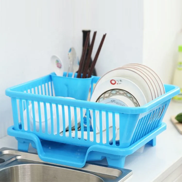 

Dryer Plastic Chopsticks Dish Bowl Sink Basket Rack Storage Holder, Green, blue, pink,white