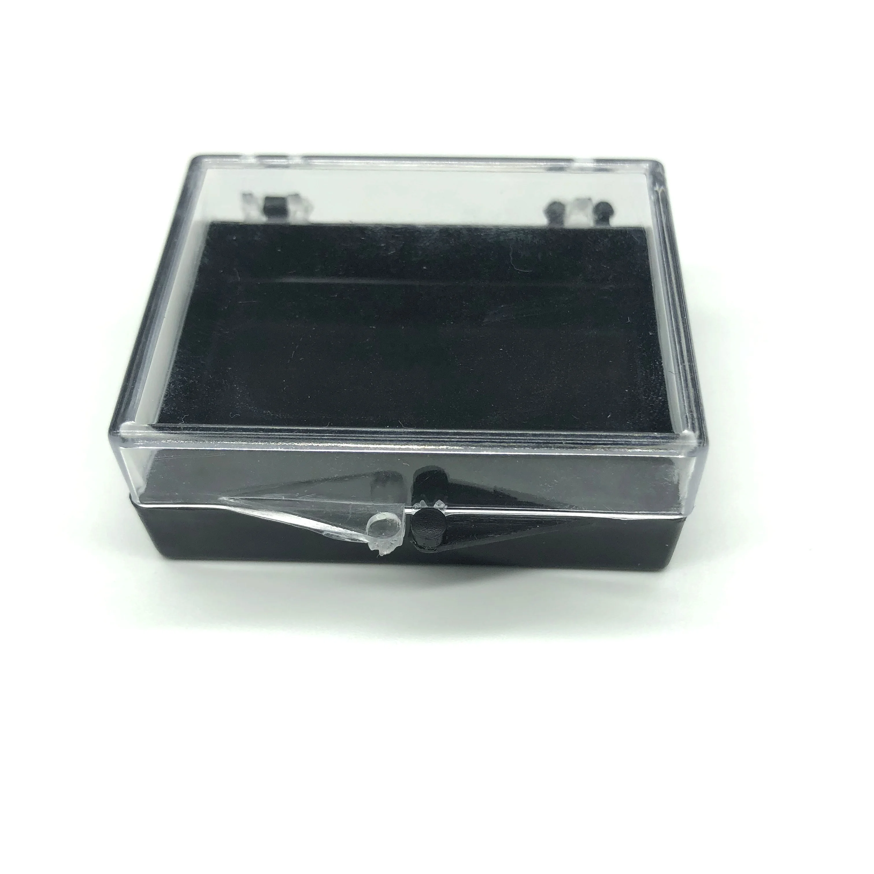 

Top quality black storage box for jewelry with transparent lid, Customizable