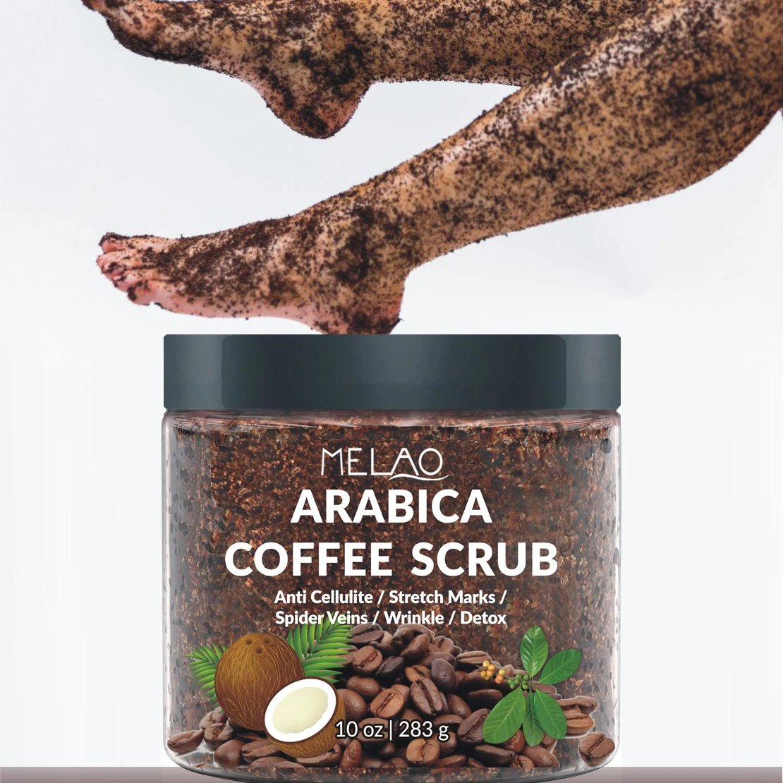 

Custom Label Organic Natural Whitening Moisturizing Exfoliating Anti-Cellulite Coffee Body Scrub