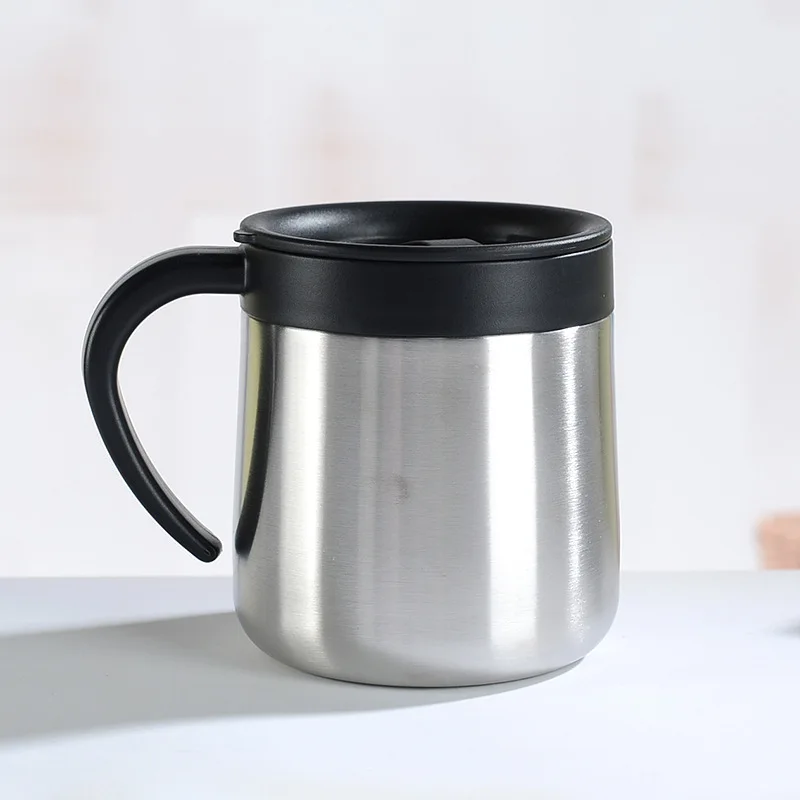 

Best selling insulated coffee milk cup sustainable stainless steel office tumbler for work with handle, Custom