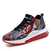 Air cushion running shoes pu+mesh upper breathable fashion printing is suitable for young people's running shoes