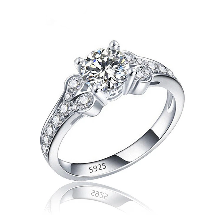 

Brand New 2021 Fashion Luxury Jewelry S925 Engraved Cubic Zirconia Wedding Pave Setting CZ Diamond Engagement Ring