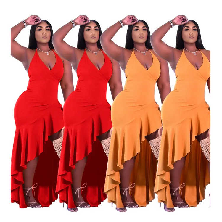 

ME-21811 Spring And Summer New Women'S Suspenders Sexy Style Irregular Skirt Long Skirt, Customized color