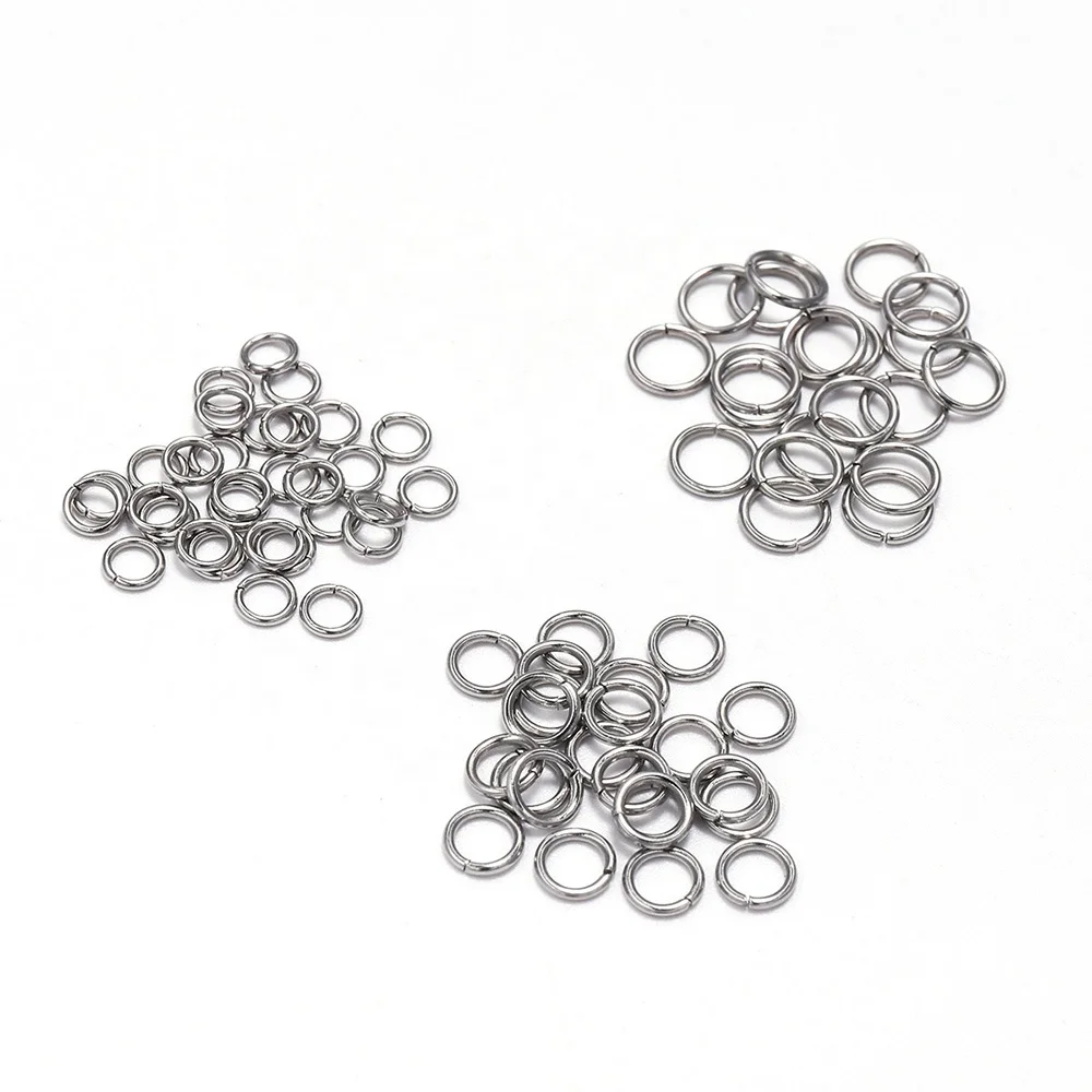 

200pcs 3-15mm Diameter Stainless Steel Open Single Loops Jump Rings Split Ring For Jewelry Making DIY Connector Made Accessories, Gold/silver/rhodium/gunblack/black/rose gold