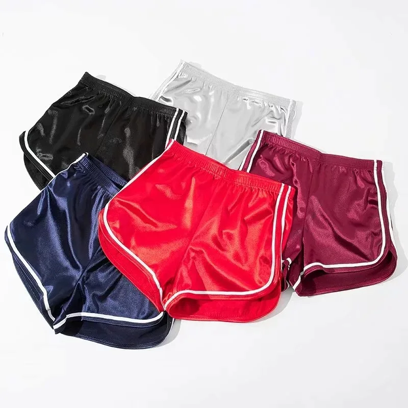 

Woman Elastic Breeches Fitness Exercise Pants Sexy Running Sport Shorts Tummy Workout Yoga Shorts, Customized colors