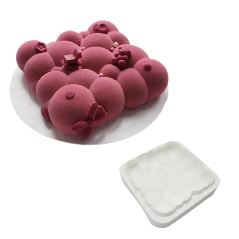 

3D Concave Ball Cloud Silicone Mold Cake Decorating Tools Dessert Pan Bakeware Pastry Mold
