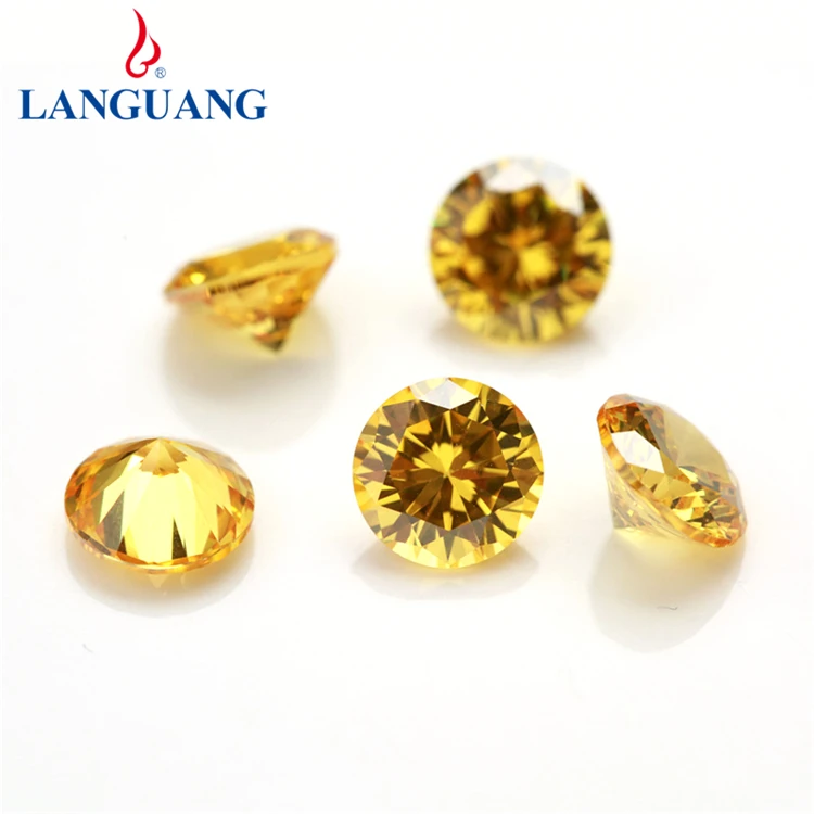 

LanGuang Professional Yellow Synthetic Cut Diamond Shape Zircon Faceted Cutting Loose Rhinestones Cubic Zirconia Stone, Picture