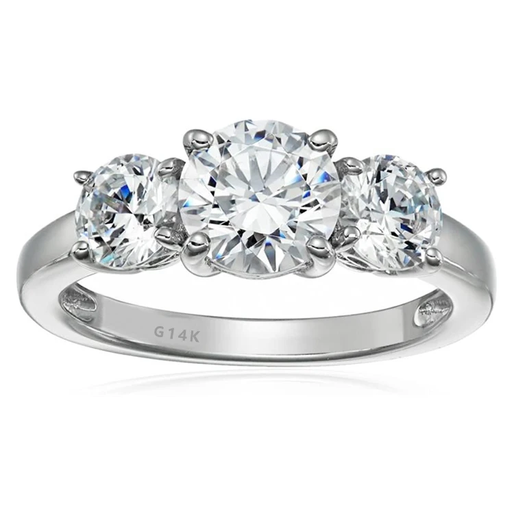 

SGARIT Custom jewelry platium 9k 10k 14k 18k white rose yellow gold 2ct VVS moissanite diamond wedding engagement ring