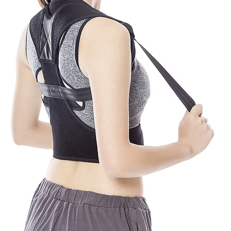 

Shoulder and back orthosis belt for men and women JZD-036, Black back support belt