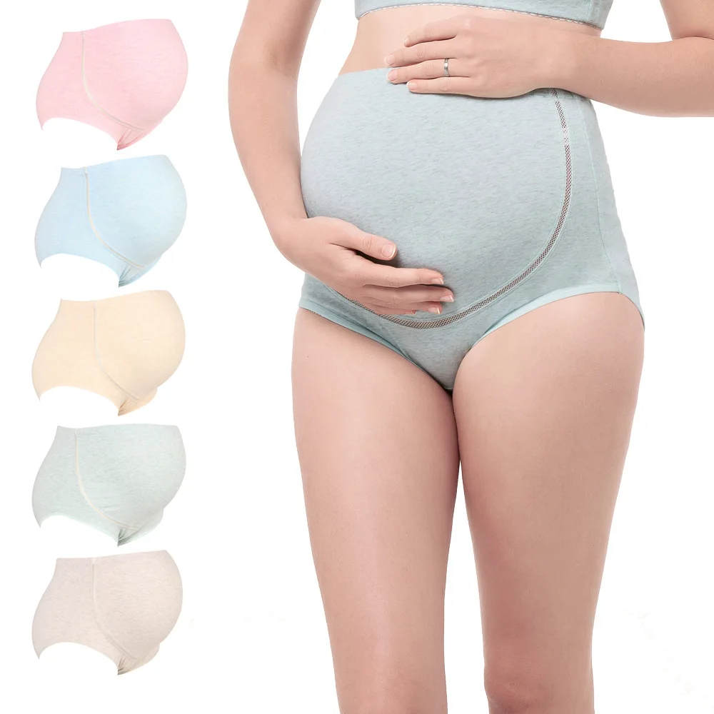 

Factory Price Adjustable Underwear Thread High Waist Cotton Anti Allergies Maternity Support Pants, 5 colors