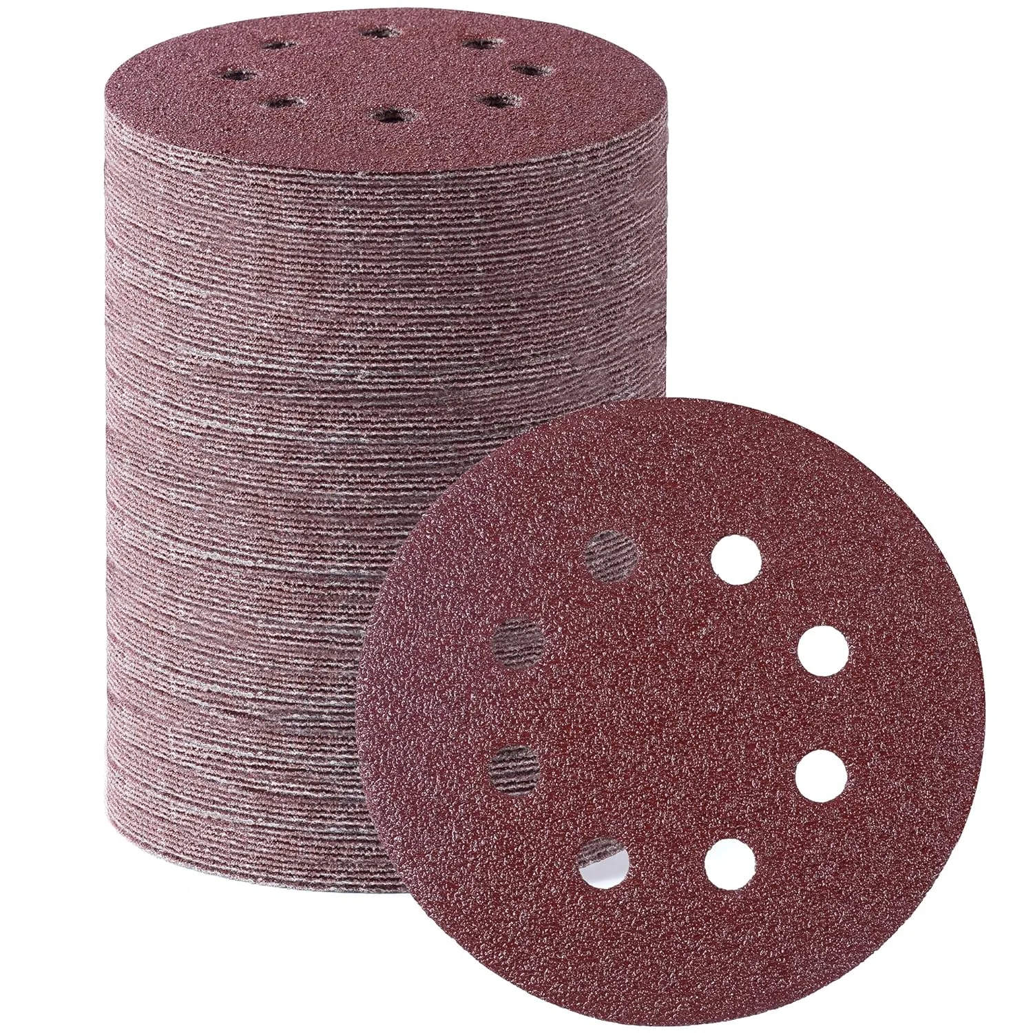 125mm Random Orbital Sander Discs 40 60 Grits Aluminum Oxide Polish Stone Grinding 5in Outer Diameter Abrasive Disc for Grinder