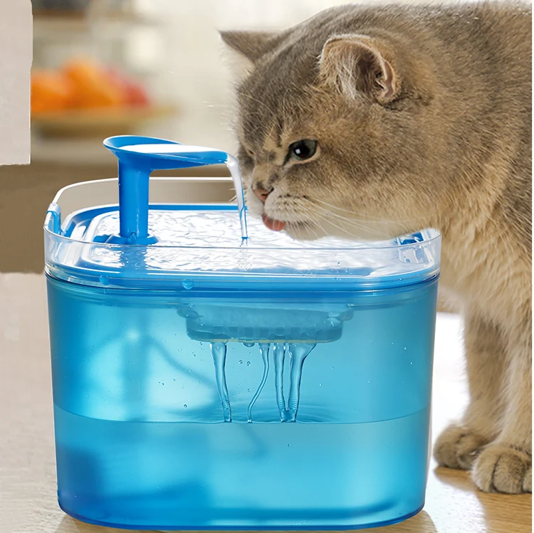 

Quiet Smart Automatic Drink Pet Fountain Water Dispenser Feeder Cat Water Fountain Dog Drinking Filter Outdoor For Pet Cat Dog, Blue / grey