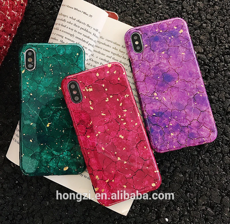 

2019 Gold Foil Bling Phone Case For iPhone X XS Max XR Soft TPU IMD Case For iPhone 11 pro max Marble Glitter Cover Coque