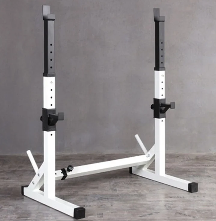 

wholesale Gym adjustable squat rack fitness frame, White