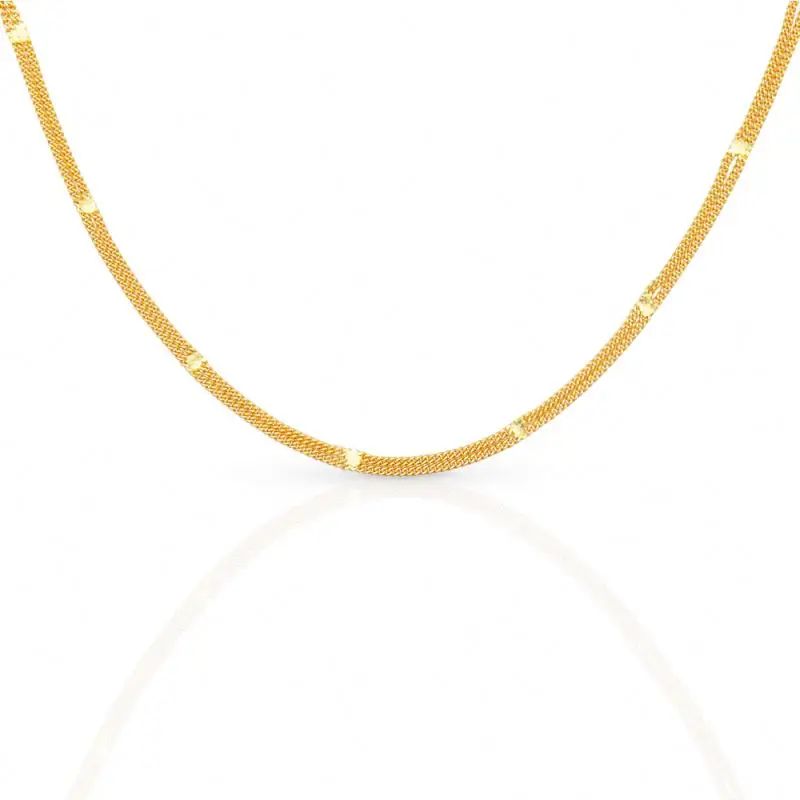 

Chris April 925 sterling silver gold plated 18k gold double layer link chain necklace for women, Yellow gold