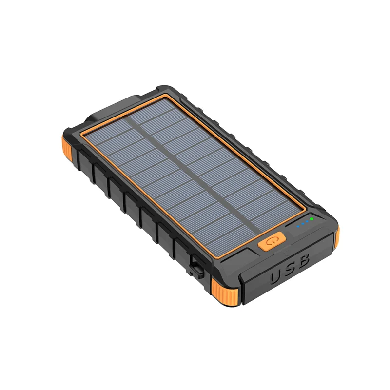 

innovative products 2022 Waterproof Fast 20000mAh Mobile Backup USB Universal Portable Mobile Charger Solar Power Bank