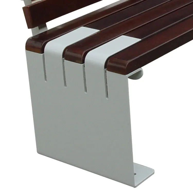 Heavy Duty Outdoor Cast Aluminium Elm Wood Luxury Garden Park Bench