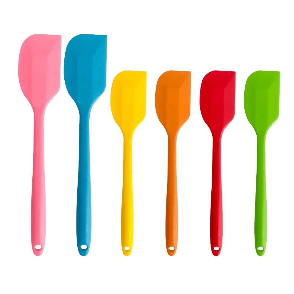 

Heat Resistant Silicone Spatula Set Batter Pastry Baking Utensil Non Stick, Red/orange/yellow/green/blue/pink/customized color accepted