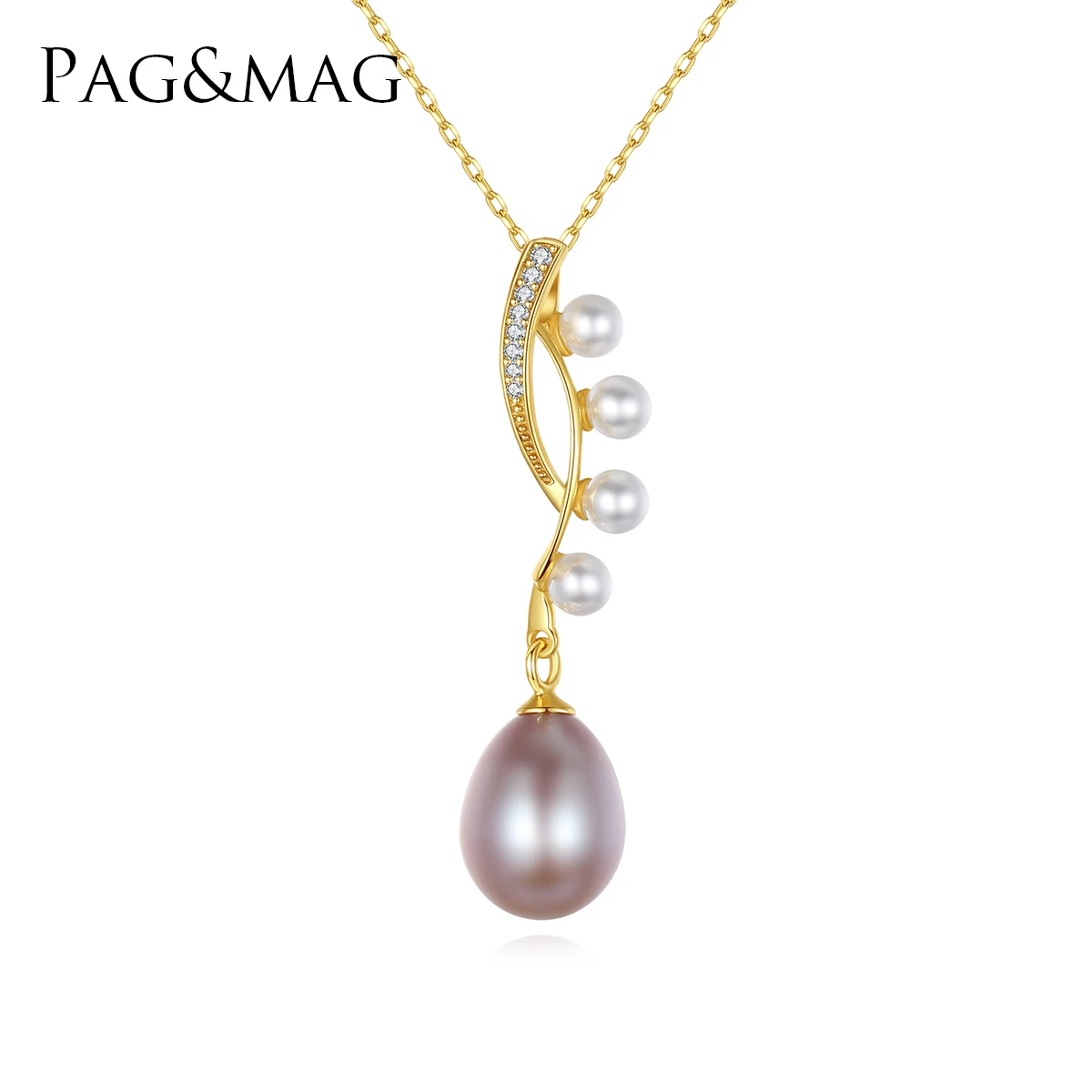 

PAG&MAG Elegant Pearl Necklace For Women in 925 Silver Jewelry Pendant Necklaces Wholesale