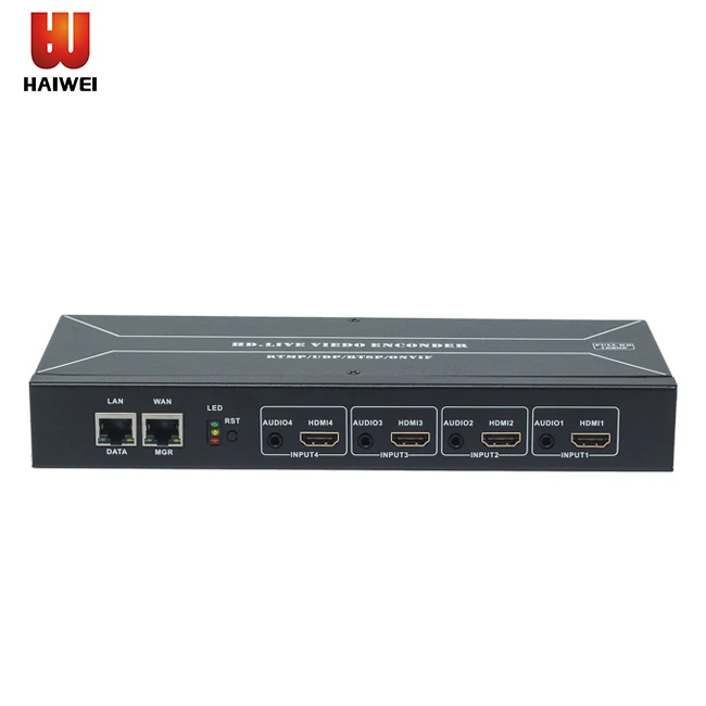 

Haiwei H.264 H.265 HEVC IPTV Encoder 4 Channels HDMI Encoder support RTMP RTMPS RTSP ONVIF HTTP Live Streaming Encoder