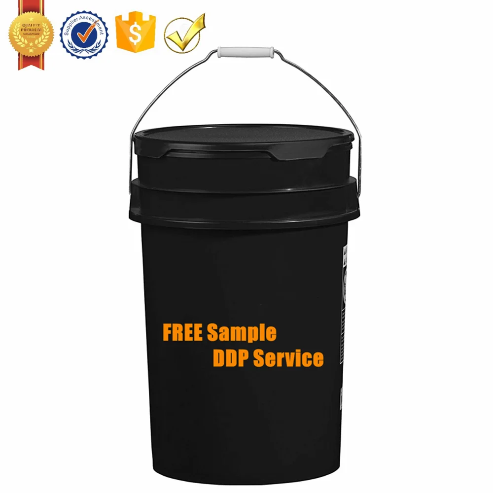 

Heavy duty plastic large 6 gallon soft lidded cover padded empty softball baseball bucket, Customized
