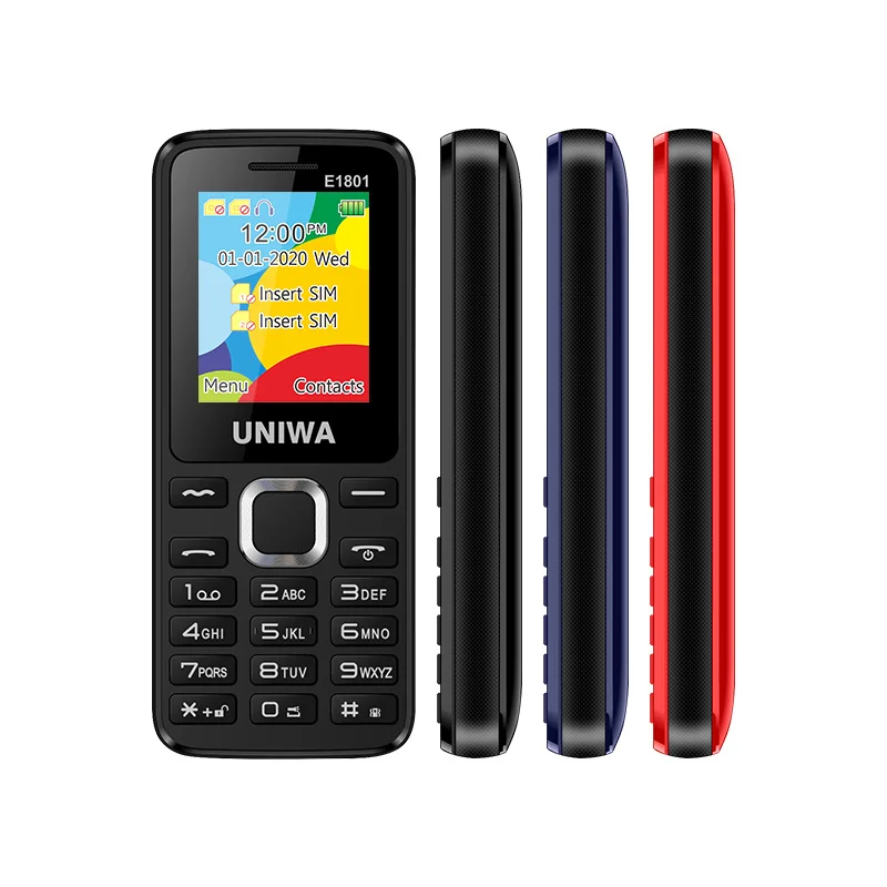 

1.77 Inch Screen Dual SIM Card GSM Bar Shaped Mobile Phone UNIWA E1801 Good Quality Cellphone