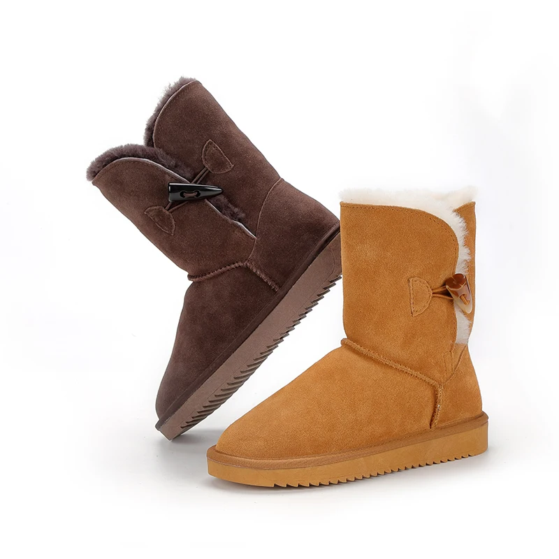 

Wholesale/Retail High Quality Women's Australia Classic Snow Boots Real Leather Natural Fur Winter Boots Brand Womens Warm Shoes