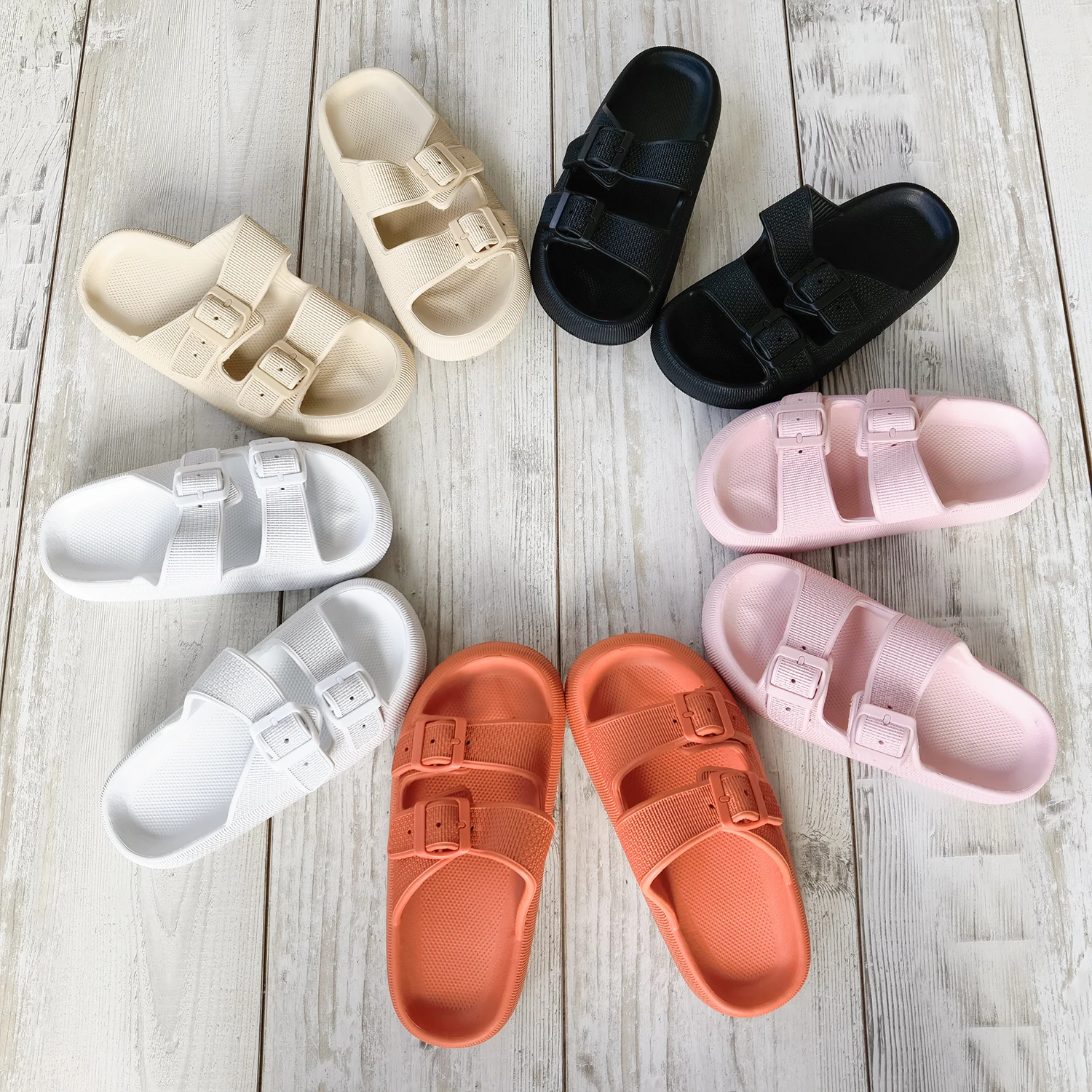 

China Wholesale Eva Thick Bottom Beach Bath Sandals, Customized color