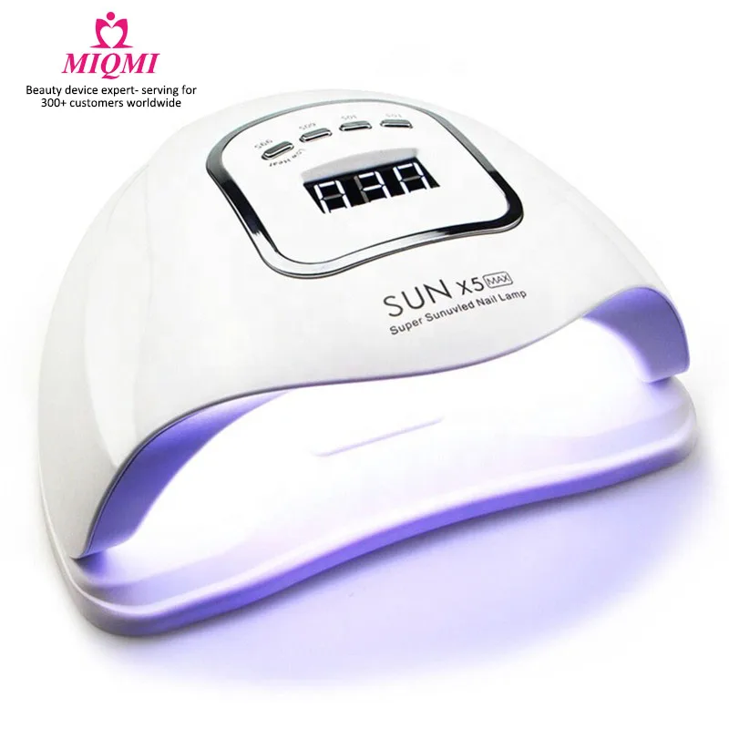 

MIQMI rechargeable sun UV led gel nail dryer lamp salon SUNX5 MAX 80W nail polish dryer portable cordless uv nails lamp machine, White