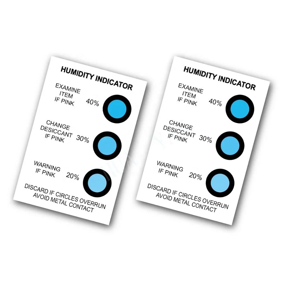 
High Quality Moistureproof Packing Humidity Indicator Paper Sheet manufacturer 