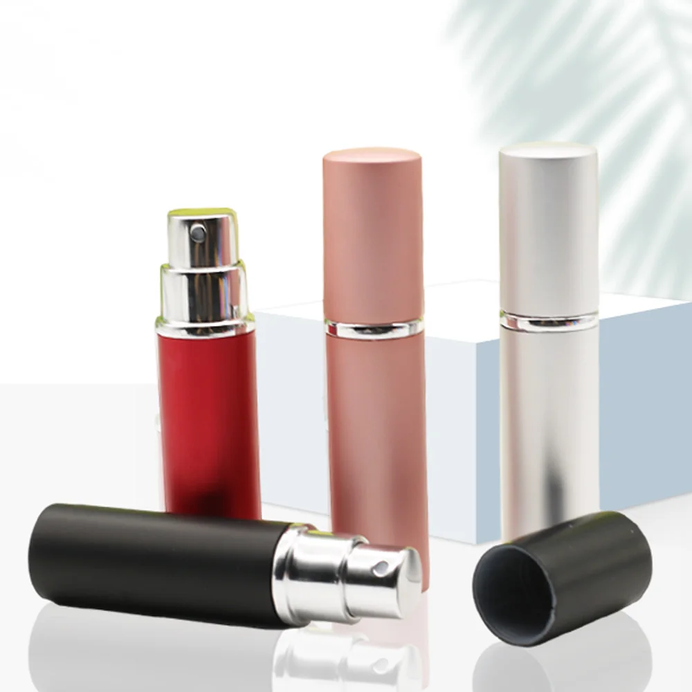 

Portable Travel Size Luxury Mini Spray 5ml Round Aluminum Pocket Refillable Perfume Atomizer Bottle