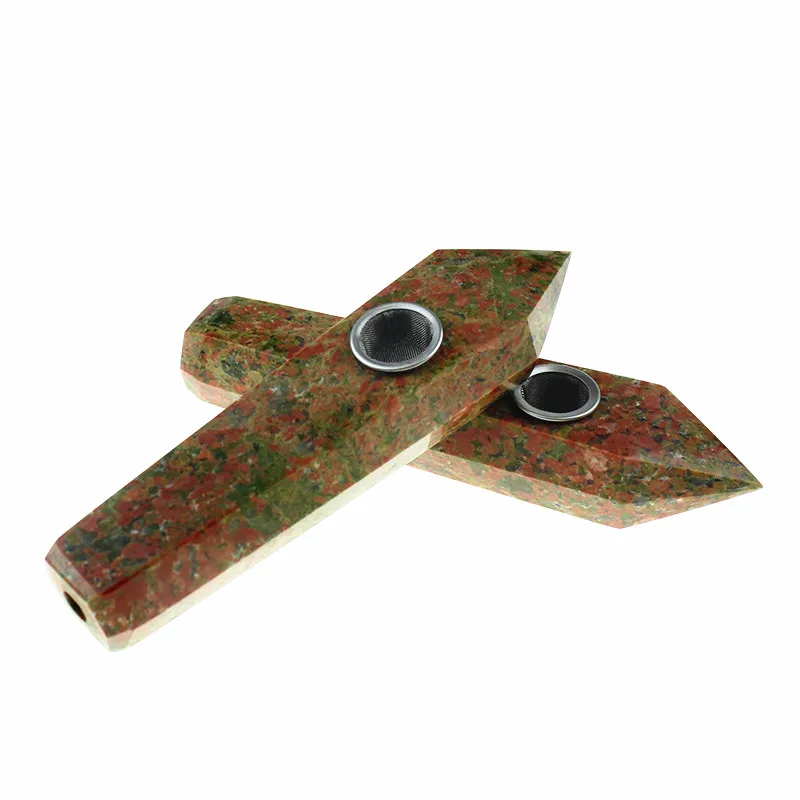 

Crystal quartz stone unakite pipe smoking crystal smoke pipe, Colorful