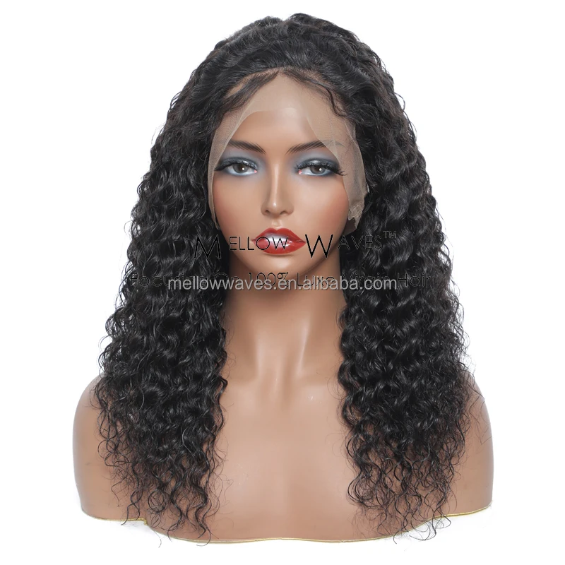 

Mellow Waves 100% virgin Brazilian deep wave wigs with natural color for black women