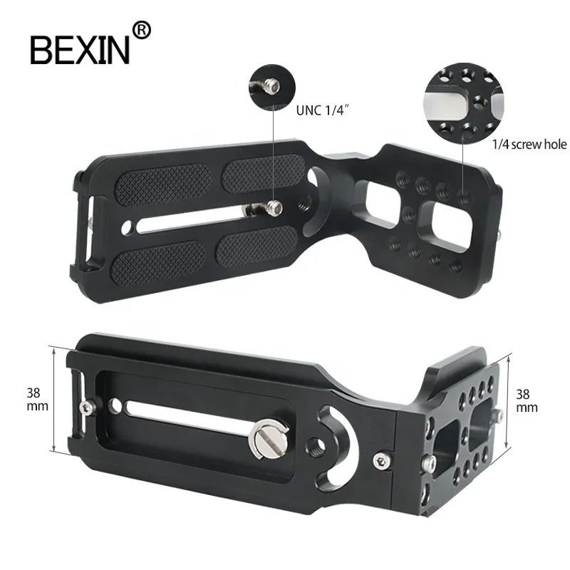 

BEXIN high quality SLR camera tripod vertical partition L-type quick release plate suitable for tripod camera bracket, Black